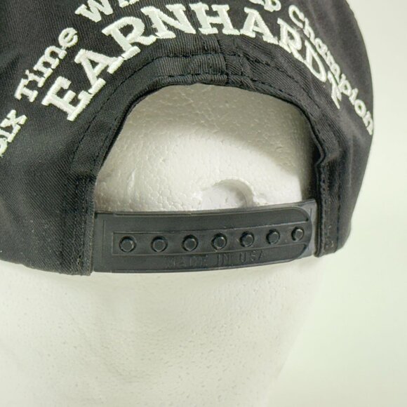 Dale Earnhardt 6-Time Winston Cup Champion Snapback Hat Black 3 USA Authentic - Picture 8 of 9